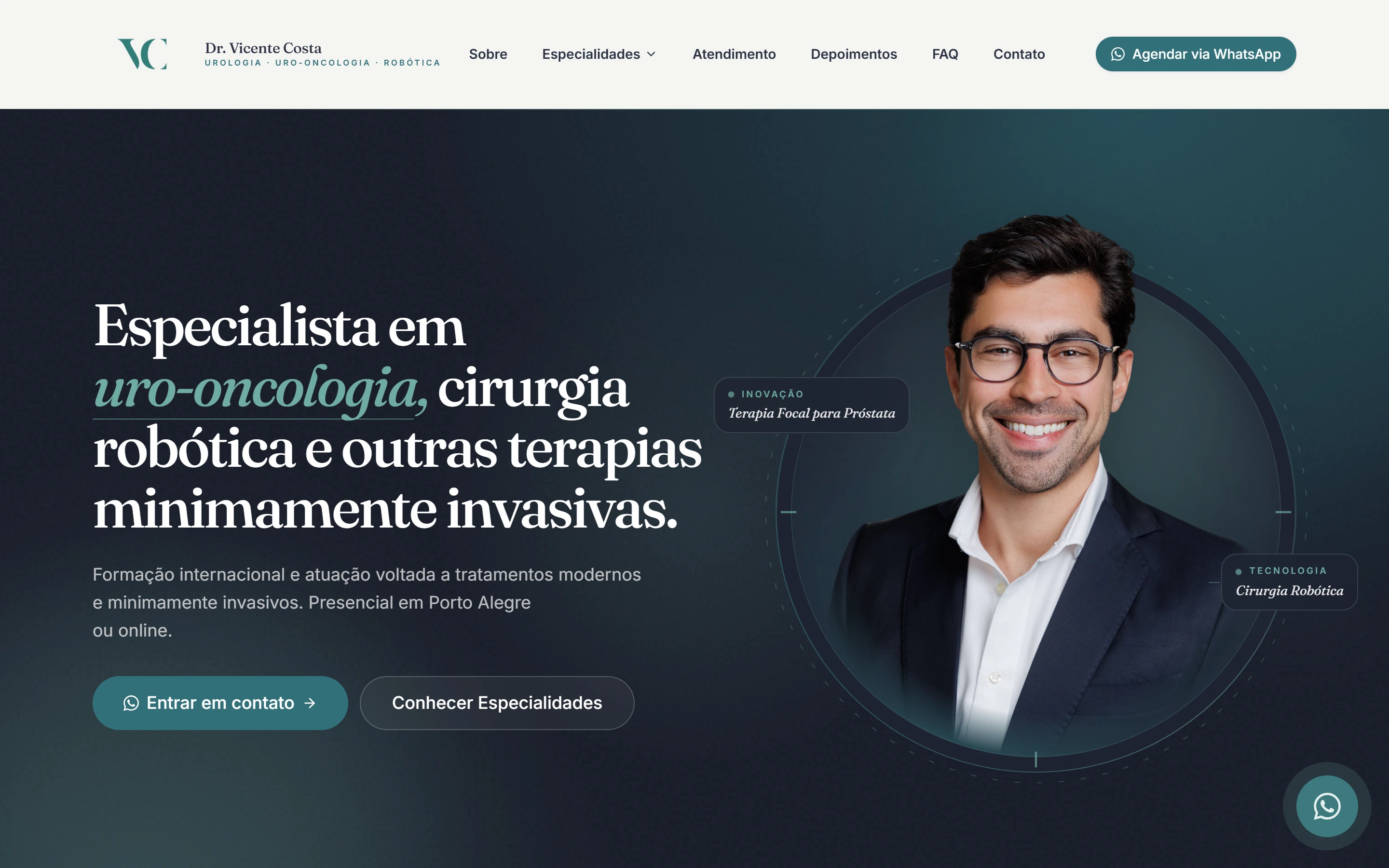 Site publicado de Dr. Vicente Costa · Urologia